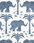 Thibaut Elephant Velvet Closeup Blue