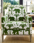 Thibaut Elephant Velvet Green Chair