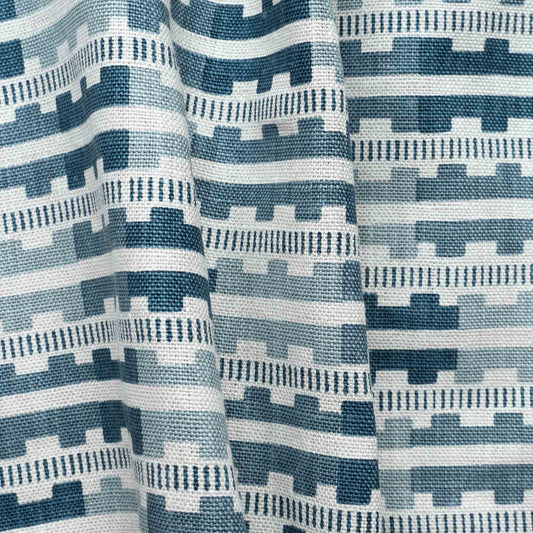 Cathy Nordstrøm Marianne Indigo 100 % Linen fabric for headboards, pillows, seating cushions. 