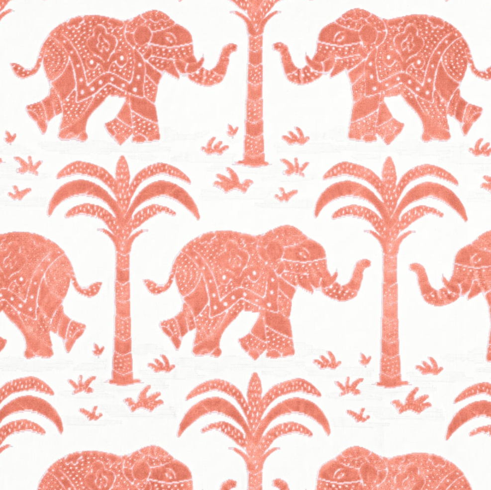 Elephant Velvet Thibaut Coral Fabric