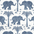 Elephant Velvet Thibaut Navy Velvet Headboard