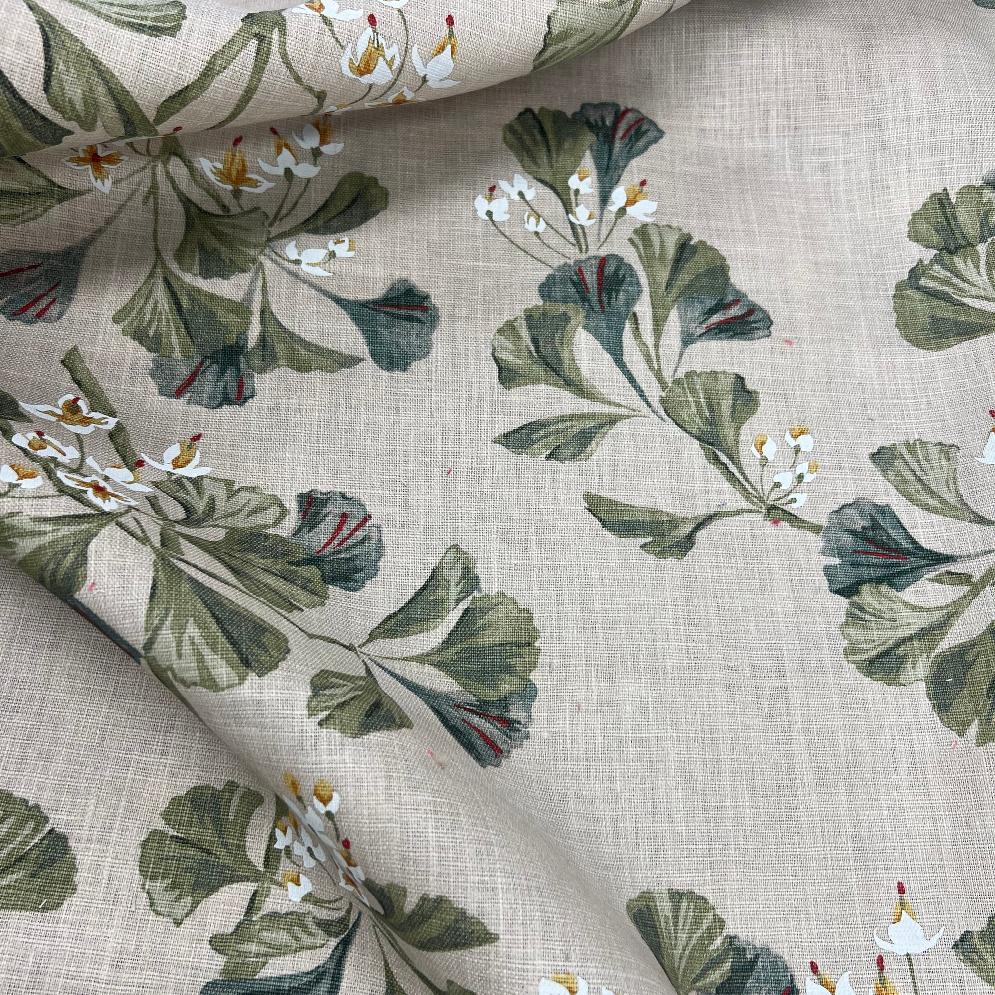 Colefax linen greenacre fabric for beach house bedroom