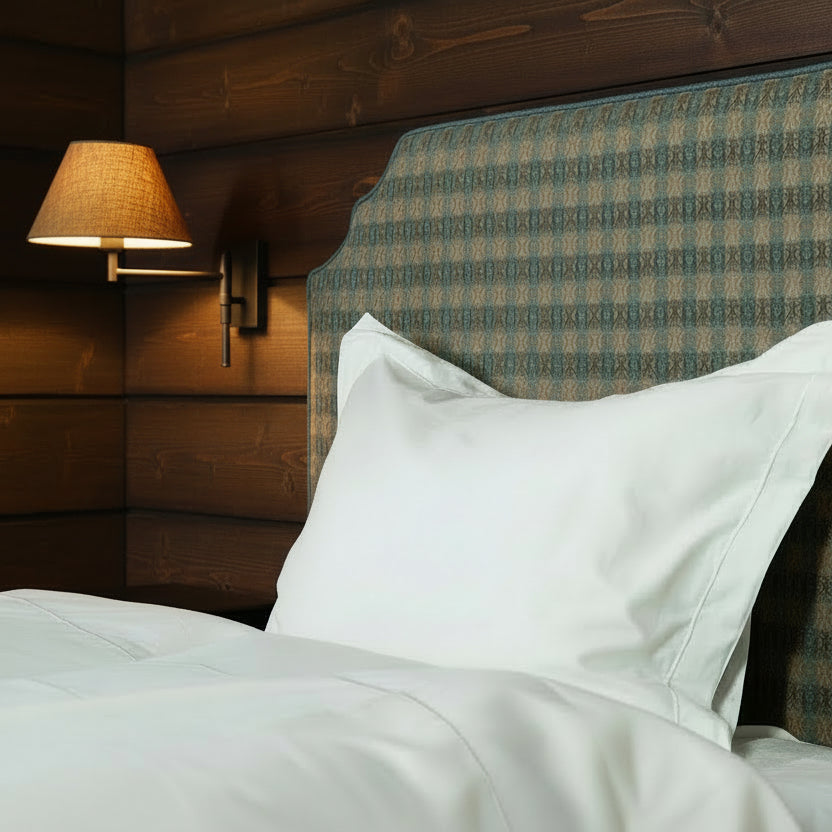 Headboard in 100% wool. Perfect for mountain cabins.