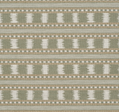 Ikat Striper Paxton James Hare Sengegavl Headboard Green Natural