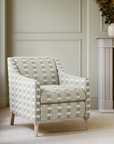 Ikat Striper Paxton James Hare Sengegavl Headboard Green Natural