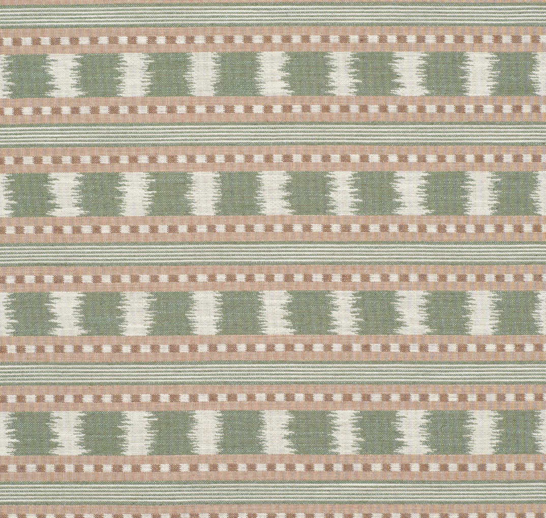 Ikat Striper Paxton James Hare Sengegavl Headboard Green Pink