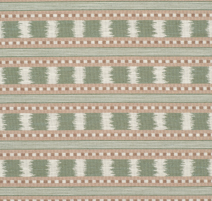 Ikat Striper Paxton James Hare Sengegavl Headboard Green Pink