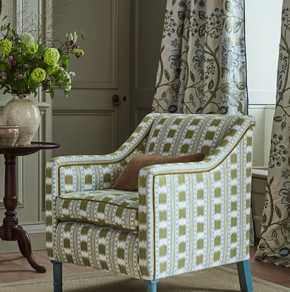 Ikat Striper Paxton James Hare Sengegavl Headboard Grey Gold