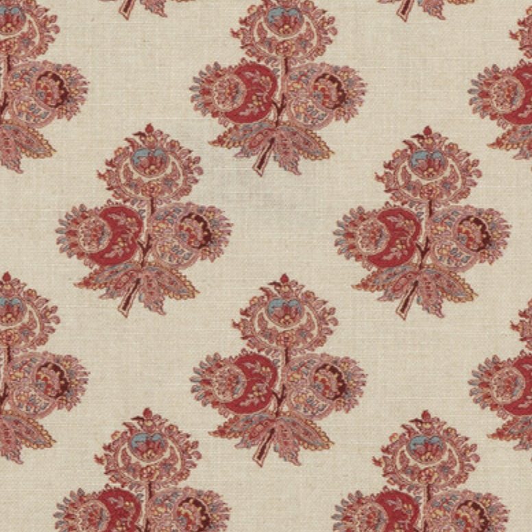 Poppy Paisley GP&J Baker Red Headboard Sengegavl